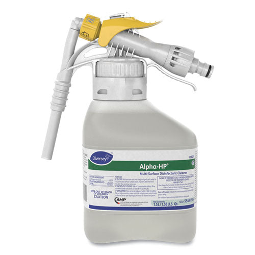 Image of Diversey 5549254 Alpha-Hp Multi-Surface Disinfectant Cleaner, Citrus Scent, 1.5 L Rtd Spray Bottle, 2/carton