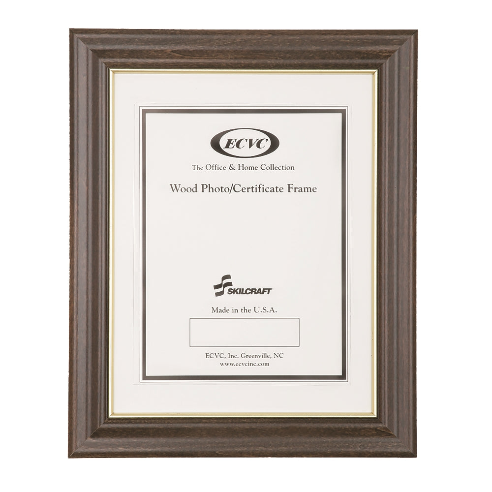 Image of SKILCRAFT® Style C, Walnut Stained Picture Frame, 10" x 14"