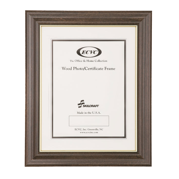 Image of SKILCRAFT® Style C, Walnut Stained Picture Frame, 10" x 14"