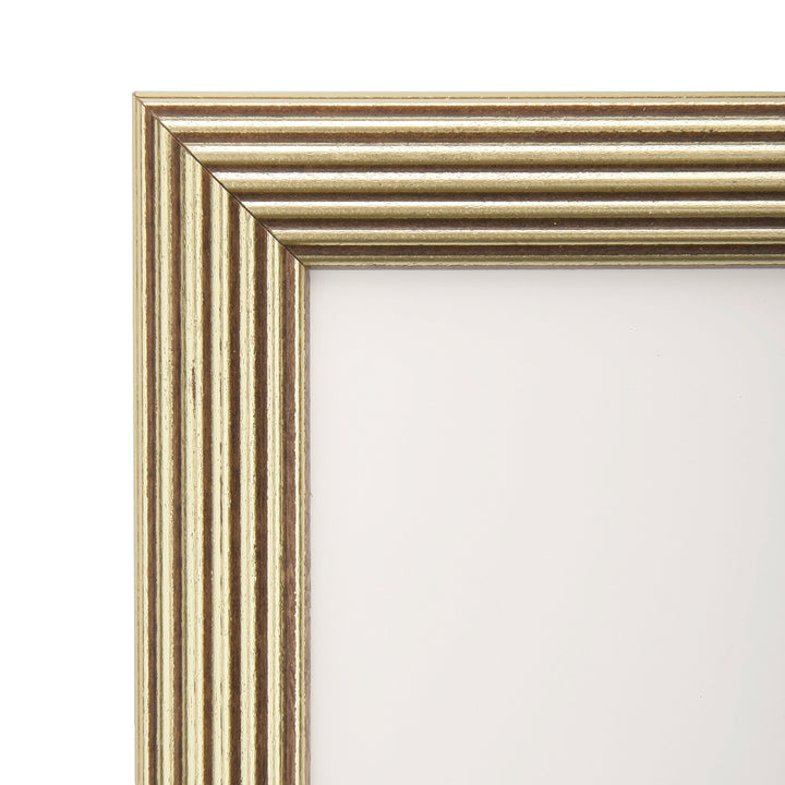 Image of SKILCRAFT® Style D, Antique Gold Picture Frame, Velcro Hanger, Easel Back, 9" x 12"