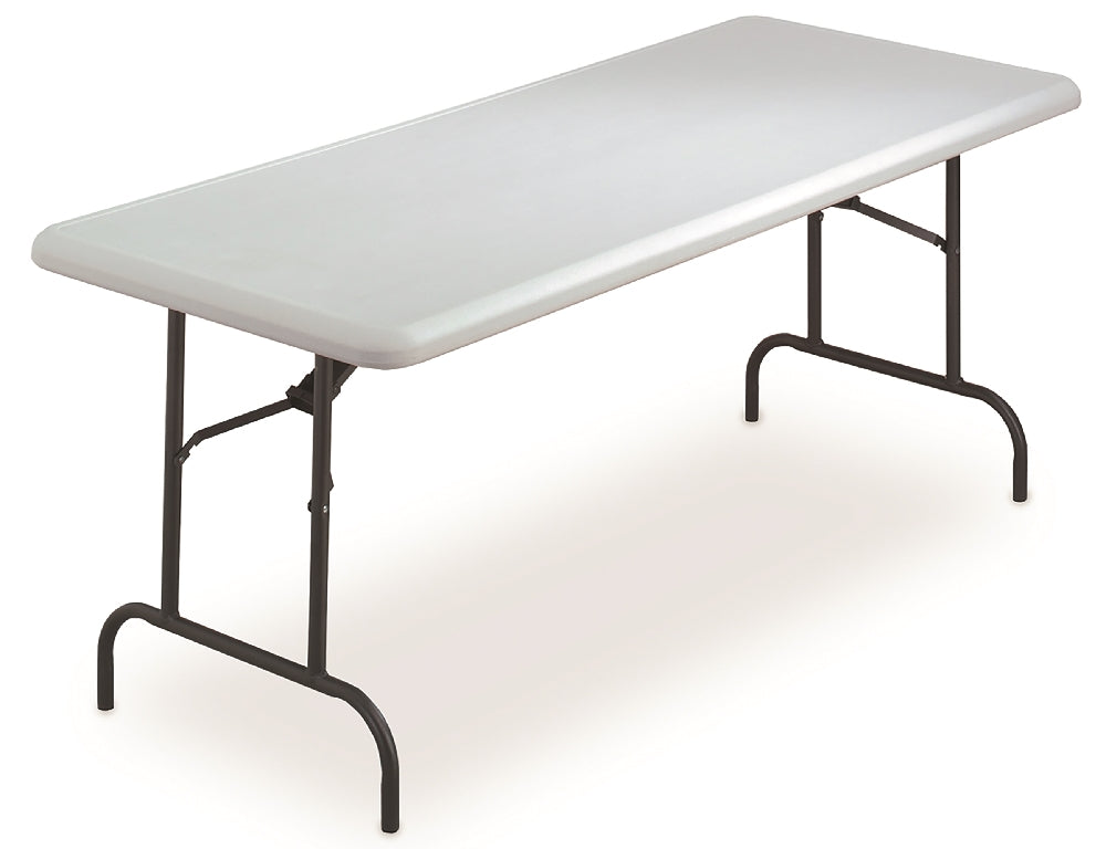 Image of SKILCRAFT® Rectangular Folding Table, 1200 lb weight capacity, 72" W x 29" H x 30" D, Platinum Gray, Case of 10