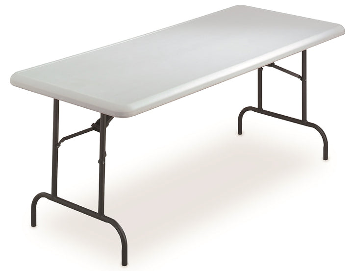 Image of SKILCRAFT® Rectangular Folding Table, 1200 lb weight capacity, 72" W x 29" H x 30" D, Platinum Gray, Case of 10