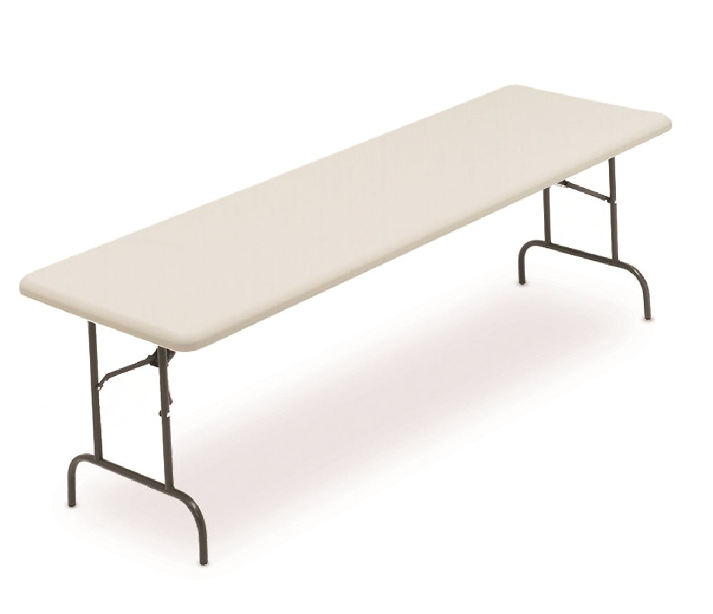 Image of SKILCRAFT® Rectangular Folding Table, 1200 lb weight capacity, 96" W x 29" H x 30" D, Platinum Gray, Case of 10