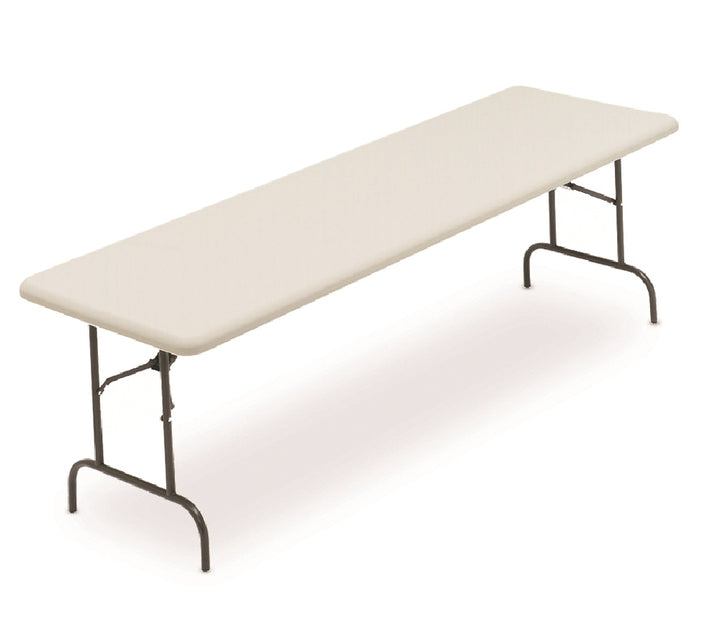 Image of SKILCRAFT® Rectangular Folding Table, 1200 lb weight capacity, 96" W x 29" H x 30" D, Platinum Gray, Case of 10