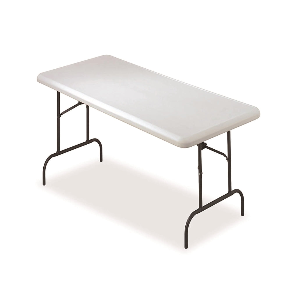 Image of SKILCRAFT® Rectangular Folding Table, 600 lb weight capacity, 60" W x 29" H x 30" D, Platinum Gray