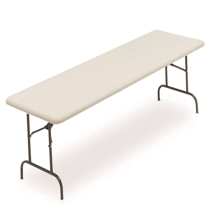Image of SKILCRAFT® Rectangular Folding Table, 600 lb weight capacity, 96" W x 29" H x 30" D, Platinum Gray, Case of 10