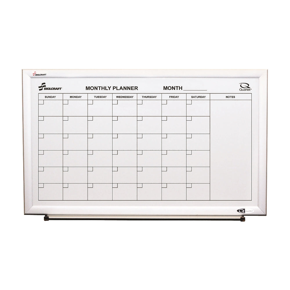 Quartet/Skilcraft Cubicle Magnetic Dry Erase Monthly Calendar Board