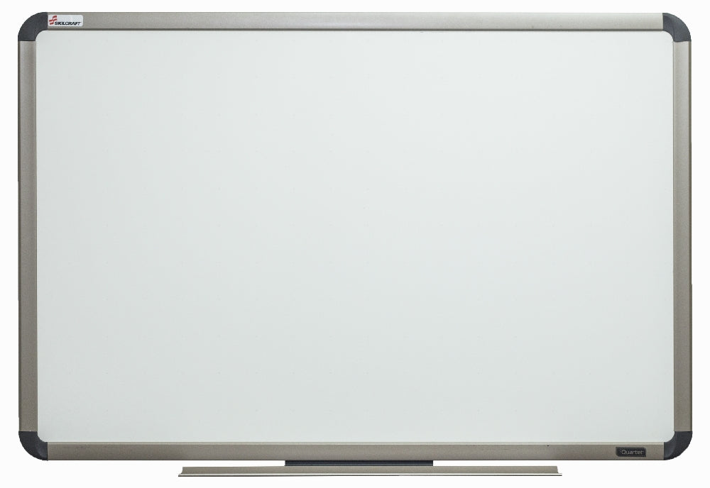 Image of Quartet® SKILCRAFT® Total Erase White Board, Euro Titanium Finish Aluminum Frame, 72" x 48"