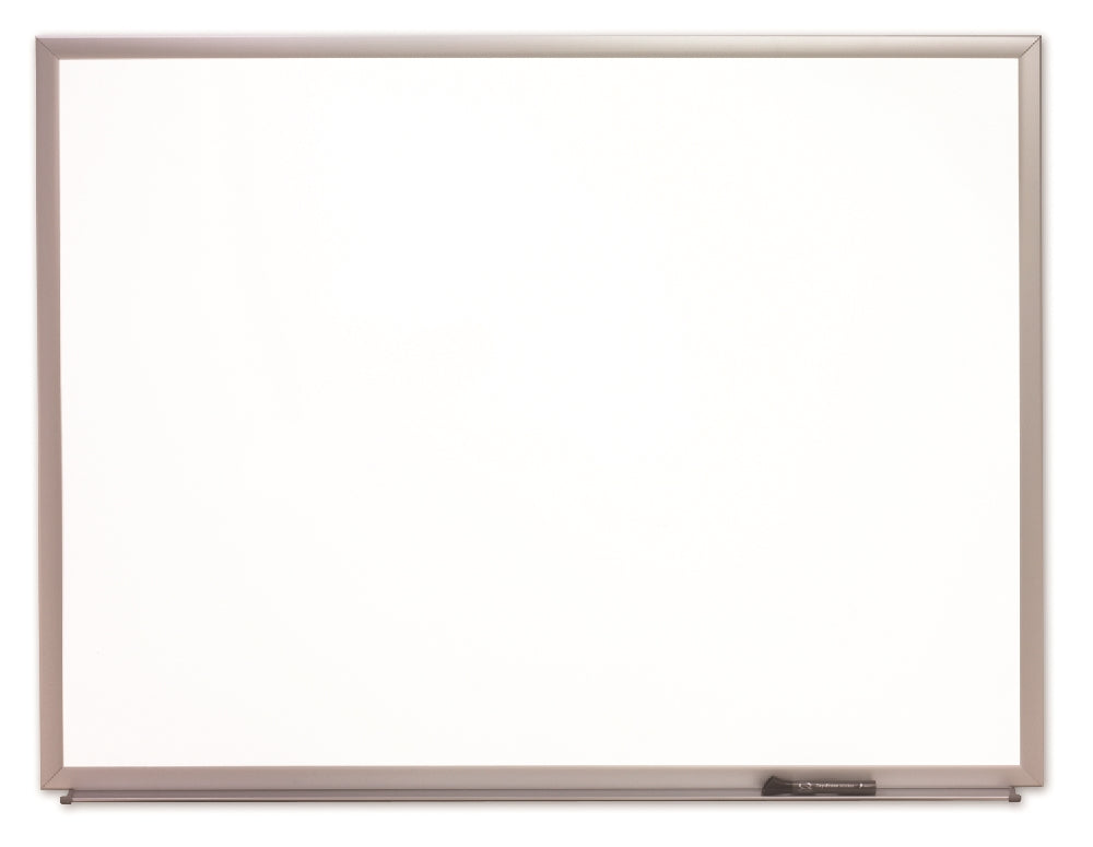Image of Quartet® SKILCRAFT® Dry Erase Magnetic Painted Whiteboard, Steel Surface, Brushed Silver Aluminum Frame, 48" x 36"