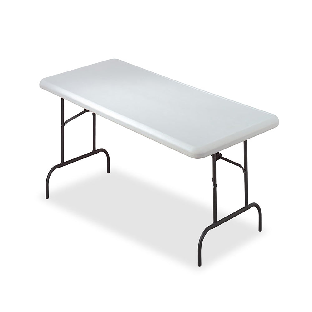 Image of SKILCRAFT® Rectangular Folding Table, 1200 lb Weight Capacity, 60" W x 29" H x 30" D, Platinum Gray