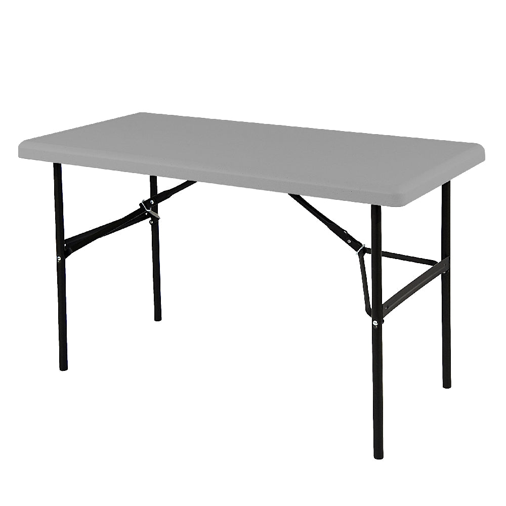Image of SKILCRAFT® Rectangular Folding Table, 1200 lb Weight Capacity, 96" W x 29" H x 30" D, Charcoal Gray, Case of 10