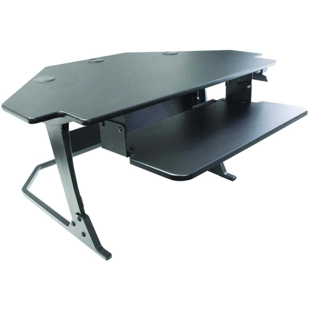 Image of SKILCRAFT® Corner Desktop Sit-Stand Workstation