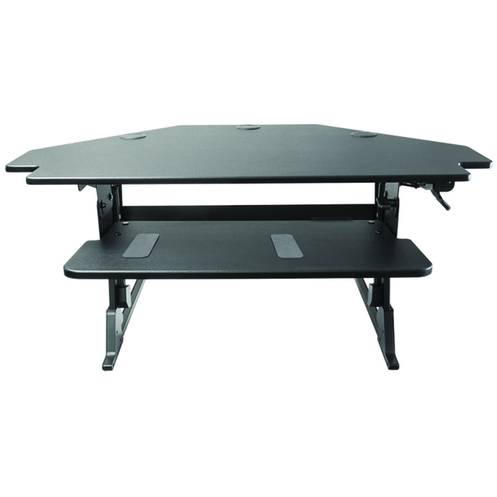 Image of SKILCRAFT® Corner Desktop Sit-Stand Workstation