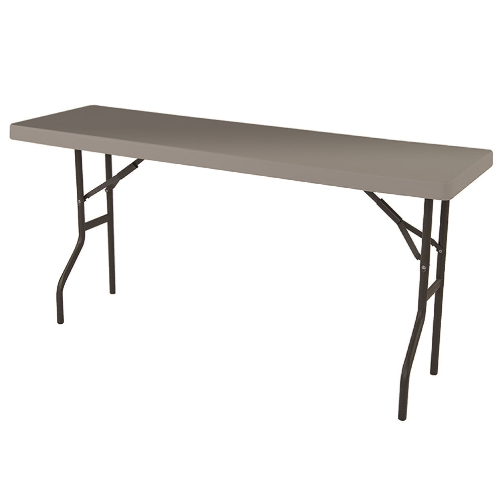 Image of SKILCRAFT® Rectangular Folding Table, 250 lb Weight Capacity, 72" W x 29" H x 18" D, Charcoal Gray
