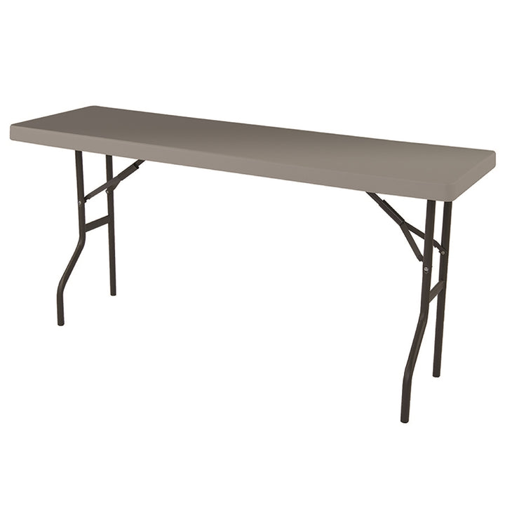 Image of SKILCRAFT® Rectangular Folding Table, 250 lb Weight Capacity, 72" W x 29" H x 18" D, Charcoal Gray