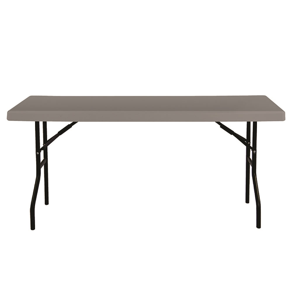 Image of SKILCRAFT® Rectangular Folding Table, 250 lb Weight Capacity, 60" W x 29" H x 18" D, Charcoal Gray