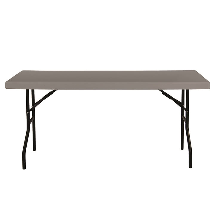 Image of SKILCRAFT® Rectangular Folding Table, 250 lb Weight Capacity, 60" W x 29" H x 18" D, Charcoal Gray