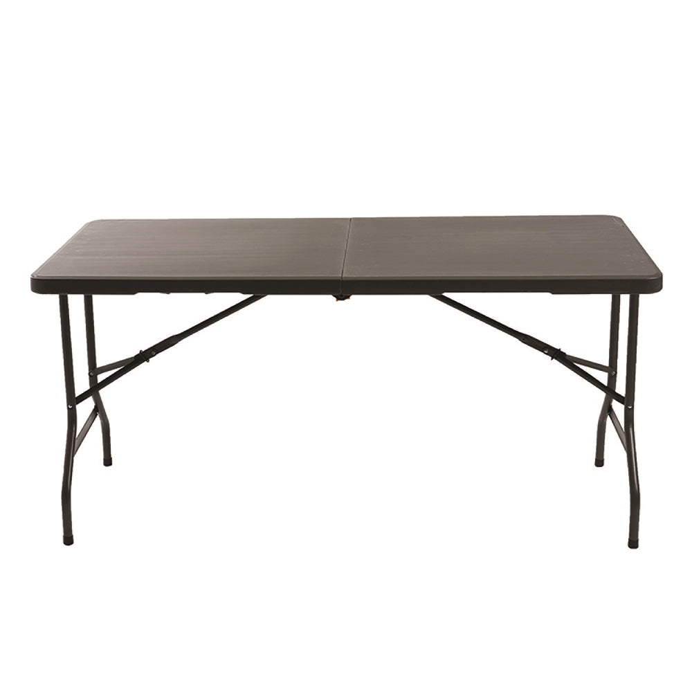 Image of SKILCRAFT® Bi-Fold Folding Table, 250 lb Weight Capacity, 30" W x 29" H x 60" D, Charcoal Gray