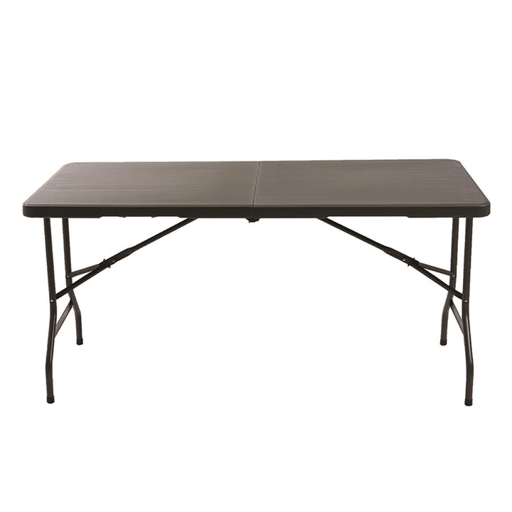 Image of SKILCRAFT® Bi-Fold Folding Table, 250 lb Weight Capacity, 30" W x 29" H x 60" D, Charcoal Gray