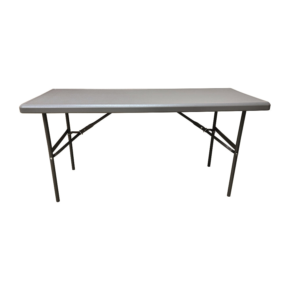 Image of SKILCRAFT® Rectangular Folding Table - 300 lb Weight Capacity - 60" W x 29" H x 24" D - Charcoal Gray