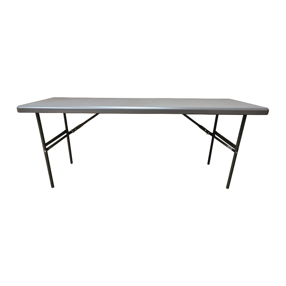 Image of SKILCRAFT® Rectangular Folding Table - 300 lb Weight Capacity - 72" W x 29" H x 24" D - Charcoal Gray