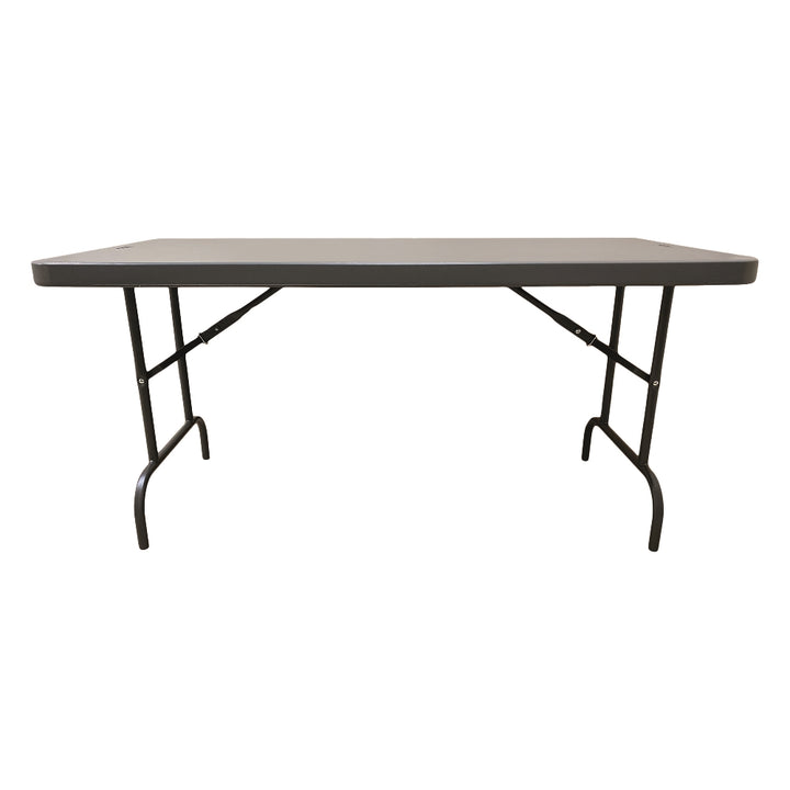 Image of SKILCRAFT® Rectangular Folding Table - 1000 lb Weight Capacity - 60" W x 29" H x 30" D - Charcoal Gray