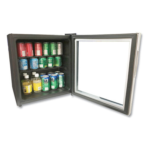 Image of Avanti ARBC17T2PG 1.6 Cu. Ft. Refrigerator/beverage Cooler, 18.25 X 17.25 X 20, Black/platinum Trim Glass Door