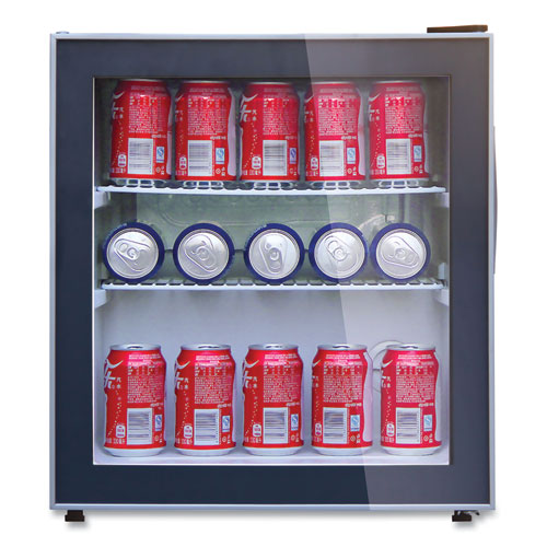 Image of Avanti ARBC17T2PG 1.6 Cu. Ft. Refrigerator/beverage Cooler, 18.25 X 17.25 X 20, Black/platinum Trim Glass Door