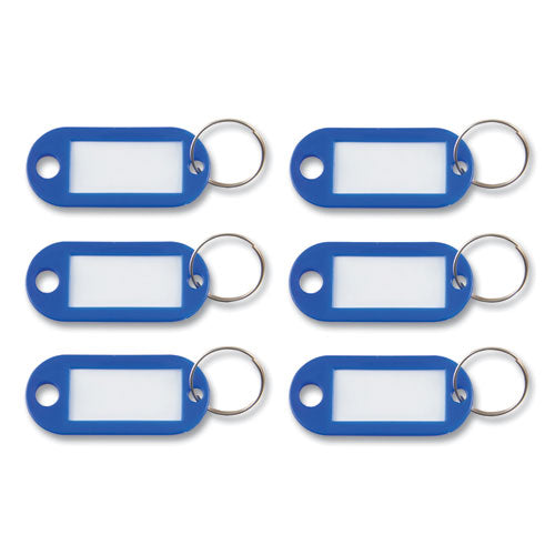 Image of Advantus KEY98019 Key Tags Label Window, 0.88 X 0.19 X 2, Dark Blue, 6/pack
