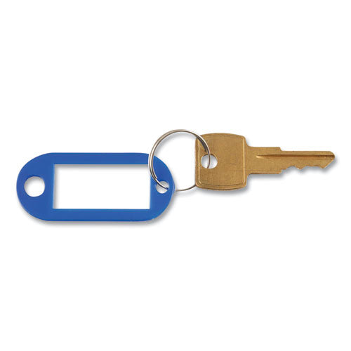 Image of Advantus KEY98019 Key Tags Label Window, 0.88 X 0.19 X 2, Dark Blue, 6/pack
