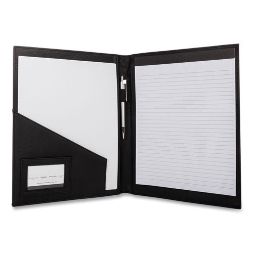 Image of Bond Street, Ltd. WRC5042BS-BLACK Faux-Leather Padfolio, 9 X 12 Pad, 9.75 X 12.5, Black