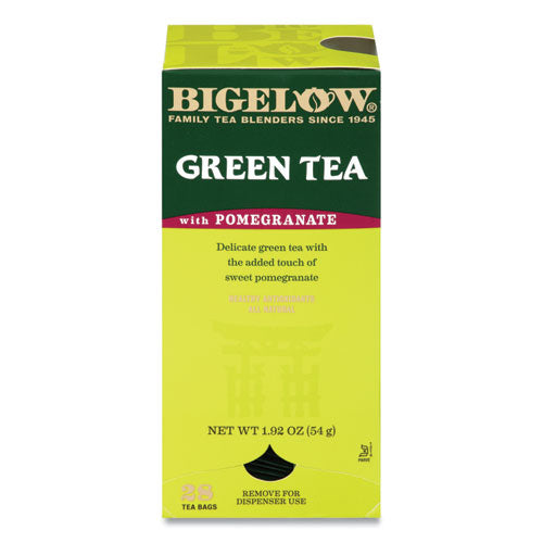 Image of Bigelow® RCB10363 Green Tea With Pomegranate, 0.07 Oz Tea Bag, 28/box