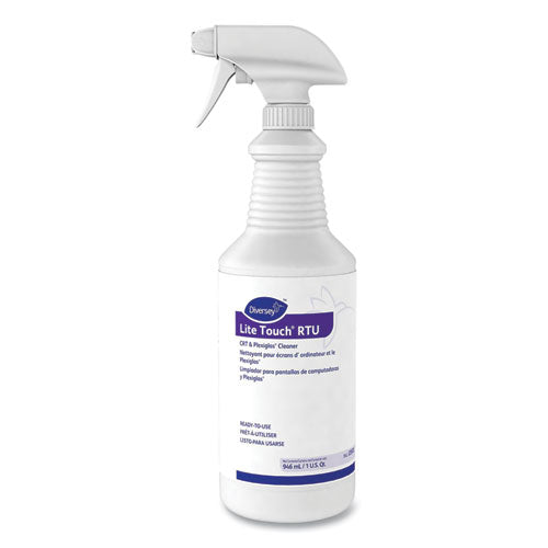 Image of Diversey 03970. Lite Touch Crt And Plexiglas Cleaner, 32 Oz Spray Bottle, 12/carton