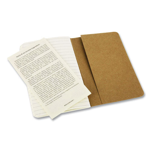 Image of MoleskineÂ® Cahier Journal, 1-Subject, Narrow Rule, Brown Kraft Cover, (32) 5.5 x 3.5 Sheets, 3/Pack