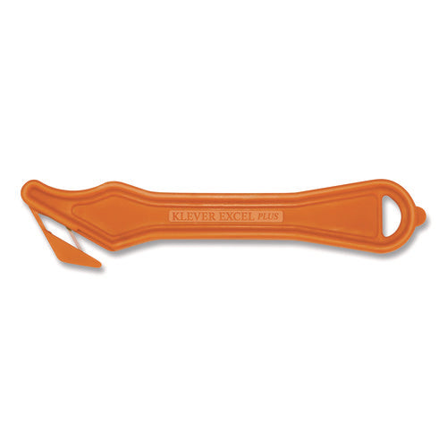 Image of Klever Kutter PLS-400-30G Excel Plus Safety Cutter, 7" Plastic Handle, Orange, 10/Box