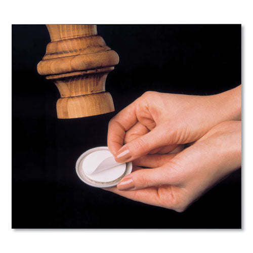 Image of Master Caster® 87003 Mighty Movers Self-Stick Furniture Sliders, Round, 2.25" Diameter, Beige, 4/pack