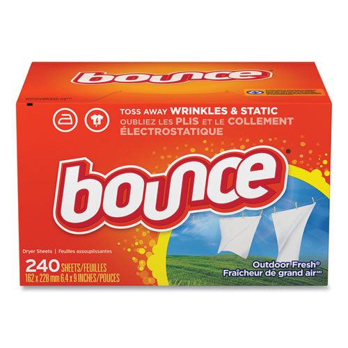 Image of BounceÂ® Fabric Softener Sheets, Outdoor Fresh, 240 Sheets/Pack