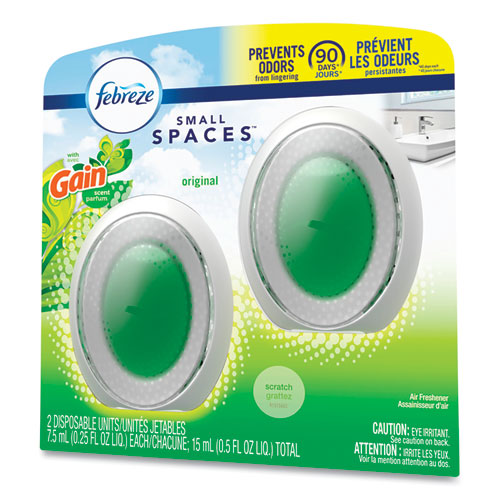 Image of Febreze® 93330EA SMALLSPACES, GAIN ORIGINAL SCENT, 7.5 ML CARTRIDGE, 2/PACK
