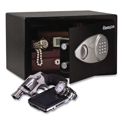 Image of Sentry® Safe X055 X055 Digital Security Safe, 0.58 Cu Ft, 13.8 X 10.6 X 8.7, Black/silver