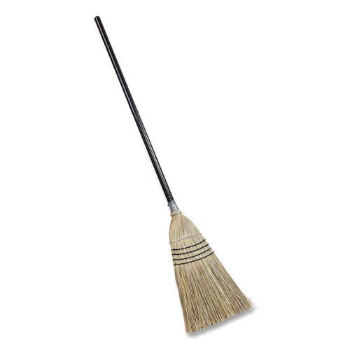 Image of Quickie® 9316 Bulldozer Heavy-Duty Outdoor Broom, Natural-Fiber Bristles, 54" Overall Length, Black/natural
