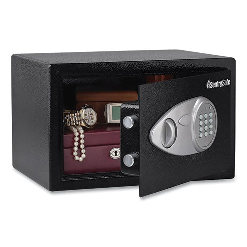 Image of Sentry® Safe X055 X055 Digital Security Safe, 0.58 Cu Ft, 13.8 X 10.6 X 8.7, Black/silver