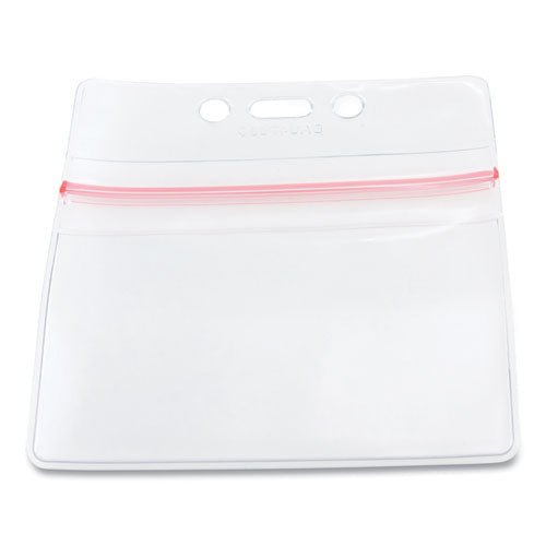 Image of SICURIX® BAU47830 Sealable Cardholder, Horizontal, 3.75 X 2.62, Clear, 50/pack