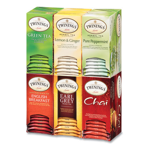 Image of TWININGS® TNA54191 Tea Bags, Assorted, 25/box