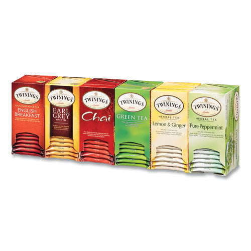 Image of TWININGS® TNA54191 Tea Bags, Assorted, 25/box