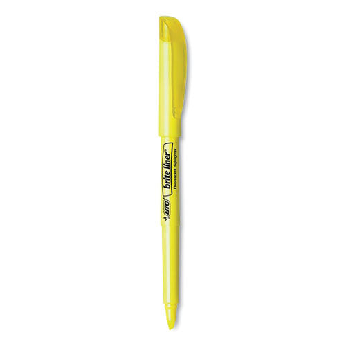 Image of BIC® BL11-AST Brite Liner Highlighter, Assorted Ink Colors, Chisel Tip, Assorted Barrel Colors, Dozen