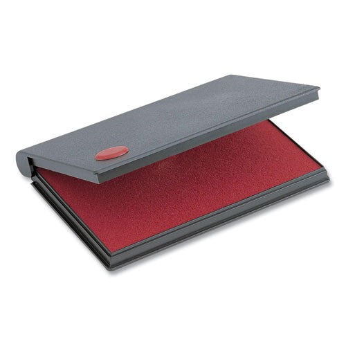 Image of COSCO 090410 2000 Plus One-Color Felt Stamp Pad, #1, 4.25" X 2.75", Red