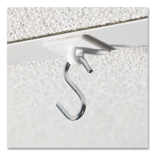 Image of deflecto® 20013 S Hooks, Metal, Silver, 50/pack
