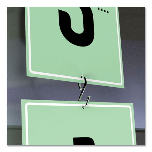 Image of deflecto® 20013 S Hooks, Metal, Silver, 50/pack