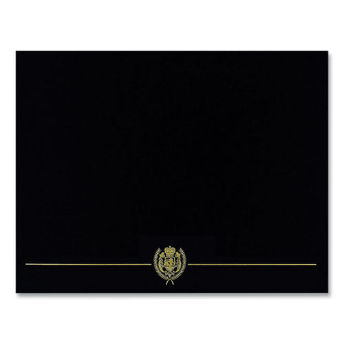 Image of Great Papers!® 903117S Classic Crest Certificate Covers, 9.38 X 12, Black, 5/pack