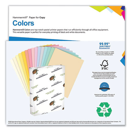 Image of Hammermill® 102137 Colors Print Paper, 20 lb Bond Weight, 11 x 17, Blue, 500/Ream